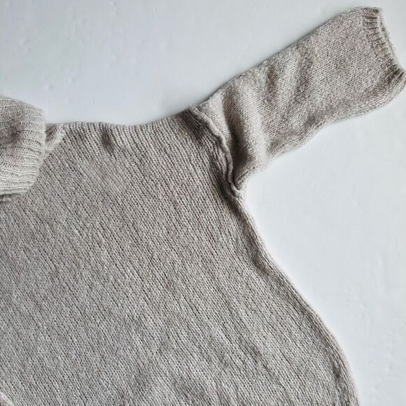 Noeline Paris Turtleneck Sweater Oversized Mohair Blend Cream Cozy Size L - Picture 6 of 12